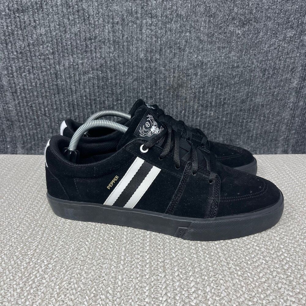 HUF Pepper Pro Black White Suede Skate Skater Shoes Mens Size 10 US